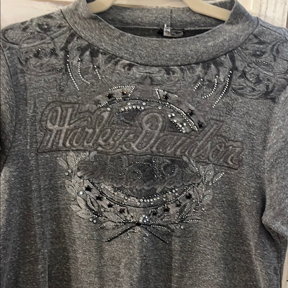 Harley-Davidson Charcoal Embellished Tee